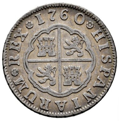 Carlos III (1759-1788). 2 reales. 1760. Madrid. JP. MBC