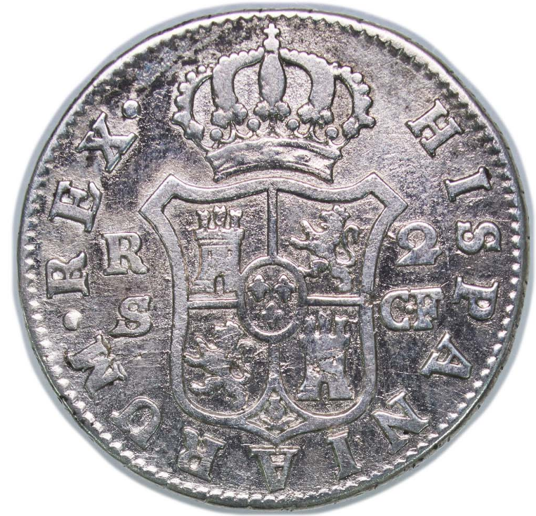 CARLOS III. 1777 S CF, 2 Reales. MBC