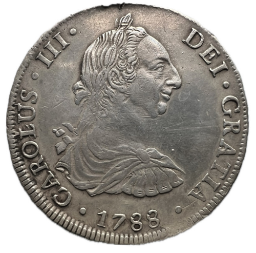 CARLOS III. 8 reales. Potosí PR. 1788. MBC/MBC+