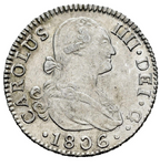 CARLOS IV. 2 Reales. 1806. Sevilla. MBC+/EBC-
