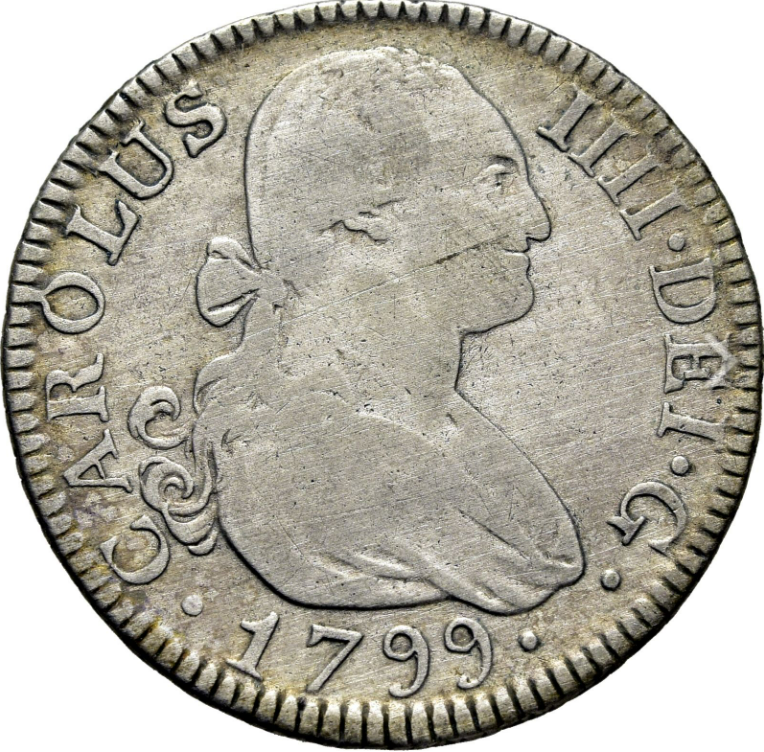 CARLOS IV. Madrid. 2 reales. 1799. MF. BC+/MBC-