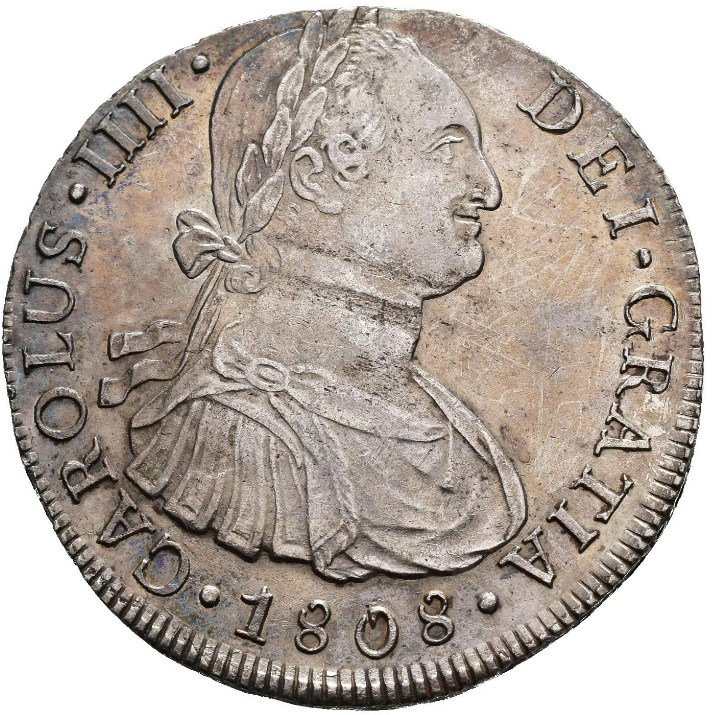 CARLOS IV. 8 reales. 1808. Lima. JP. EBC-