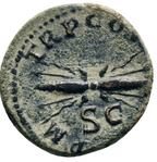 ADRIANO (117-138), Cuadrante de bronce (AE), Roma, 121/122 d.C.