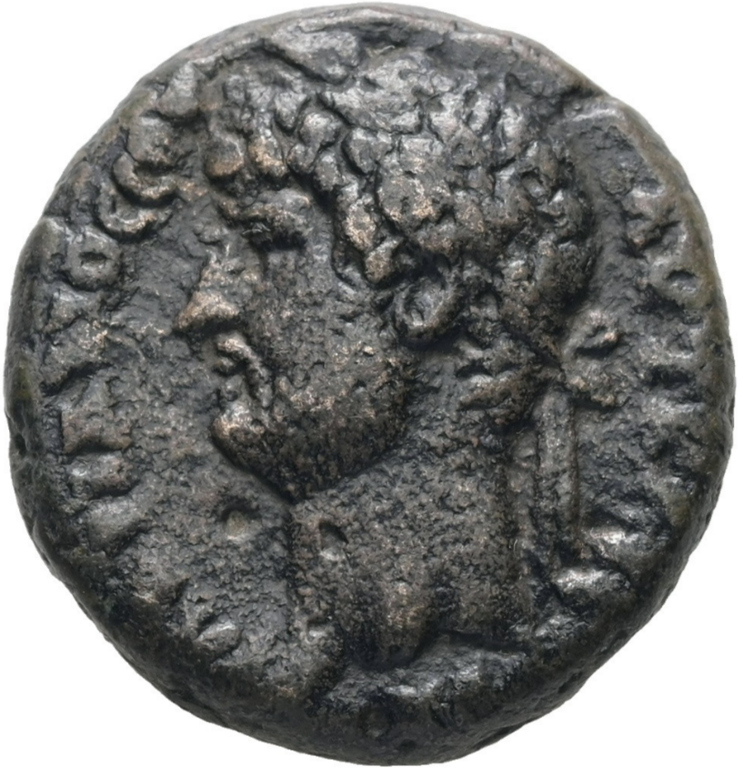 ADRIANO (135/6 dC). Tetradacma de Alejandría (Egipto). RARA. Solo 3 ejemplares conocidos. MBC