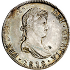FERNANDO VII. 8 reales. 1818. México JJ. MBC+