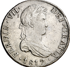 FERNANDO VII. 8 reales. 1817. Potosí PJ. MBC/MBC+