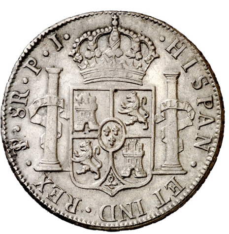 FERNANDO VII. 8 reales. 1817. Potosí PJ. MBC/MBC+