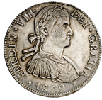 FERNANDO VII. 8 reales. 1809. México TH. Busto imaginario. MBC+