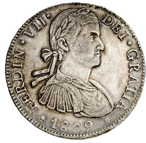 FERNANDO VII. 8 reales. 1809. México TH. Busto imaginario. MBC+