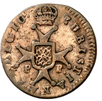 FERNANDO VII. 1 Maravedí. 1820. Pamplona. Escasa. MBC-