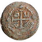 FERNANDO VII. 1/4 de real. 1820 Santa Marta. MBC