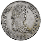 FERNANDO VII. 2 reales. 1812. Cataluña SF (acuñada en Mallorca). MBC+/MBC