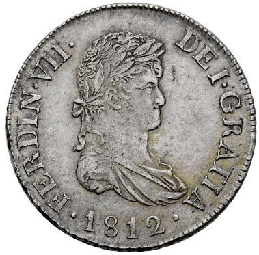 FERNANDO VII. 2 reales. 1812. Cataluña SF (acuñada en Mallorca). MBC+/MBC