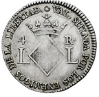 FERNANDO VII (1808-1833). 4 reales. 1823. Valencia. Modulo de 2 reales. MBC+