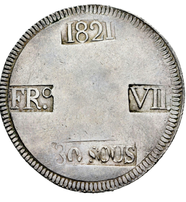 Fernando VII (1808-1833). 30 sous. 1821. Mallorca. MBC+