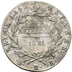 FERNANDO VII. 10 reales. Madrid. 1821. SR. Restos de brillo original. EBC-/MBC+