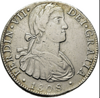 FERNANDO VII. Méjico. 8 reales. 1808. TH. Busto imaginario. Escasa. MBC