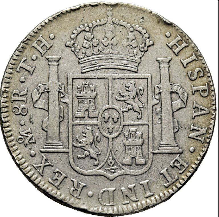 FERNANDO VII. Méjico. 8 reales. 1808. TH. Busto imaginario. Escasa. MBC