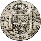 Fernando VII - 8 reales 1825. Potosí JL. Escasa