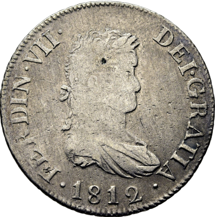 FERNANDO VII. Cataluña. Palma. 2 reales. 1812. SF. MBC