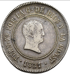 FERNANDO VII. 10 reales. 1821. Bilbao. UG. MBC/MBC+