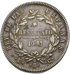 FERNANDO VII. 10 reales. 1821. Bilbao. UG. MBC/MBC+