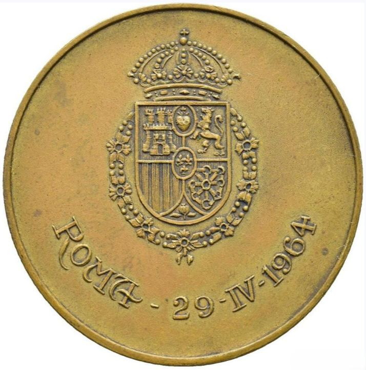 MEDALLA CARLISTA: Enlace Carlos Hugo de Borbón-Parma e Irene de los Países Bajos. Rara. MBC+