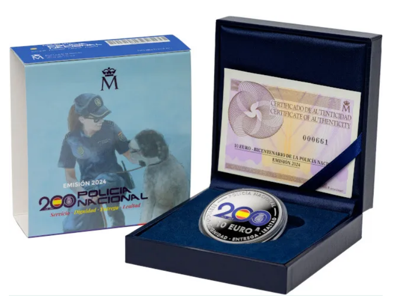 FNMT. BICENTENARIO POLICIA NACIONAL. PLATA PROOF.