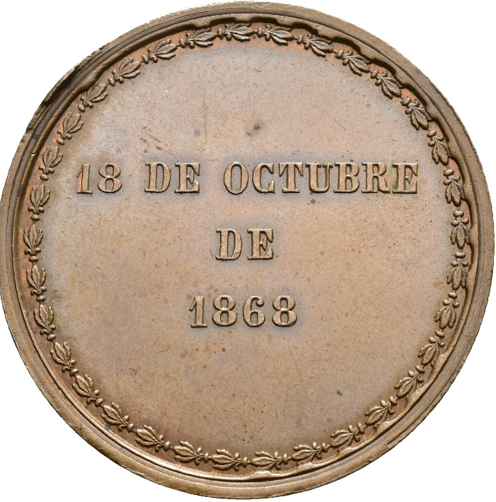 GOBIERNO PROVISIONAL. Medalla. El partido liberal a D. Salustiano Olózaga. EBC