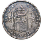LFONSO XII. 5 PESETAS. DEM. 1877 *18-77. EBC
