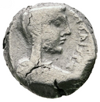 ARETAS IV (9 a.C.–40 d.C.). Dracma de plata. Petra