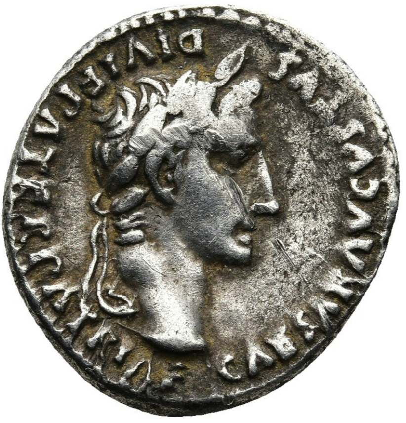 AUGUSTO (27 a.C.-14 d.C.). Lugdunum. Denario. MBC