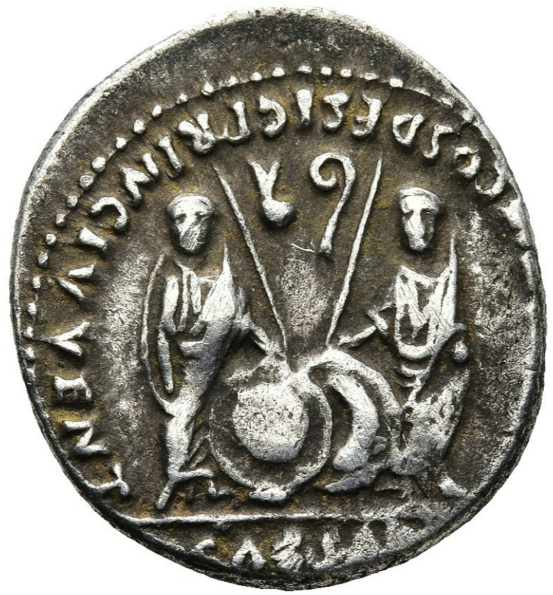 AUGUSTO (27 a.C.-14 d.C.). Lugdunum. Denario. MBC