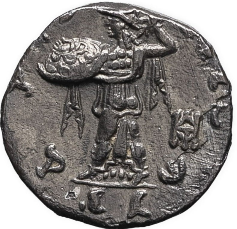 Reino de Bactria. Menandro I Sóter (160-135 a.C.). Dracma.