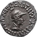 REINO DE BACTRIA. MENANDRO I SÓTER (160-135 a.C.). Dracma