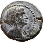 FENICIA (siglo II a.C.). Ciudad de Marathos. Moneda de bronce. Busto de Berenice II.