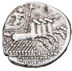 GENS MINUCIA (133 a.C.). Denario. L. Minucius