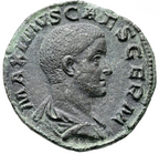 MAXIMUS (336-338). César, hijo de Maximino Tracio. SESTERCIO