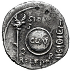 Augusto. Denario. 19 a.C. Colonia Patricia (Córdoba). RIC 86b. MBC