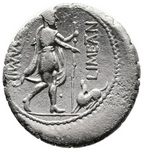 GENS MAMILIA. C. Mamilius Limetanus, 82 a.C. Denario de plata. Ulises y su perro Argos