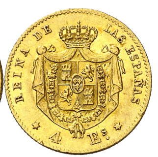 1866. Isabel II. Madrid. 4 escudos (Oro). Excelente ejemplar. EBC-/EBC
