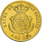 ISABEL II. Madrid. 40 reales. 1862. EBC/EBC+ brillo original. Excelente ejemplar