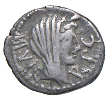 MARCO ANTONIO (30 a.C.). Quinario. Escasa