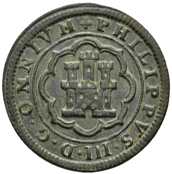 FELIPE III. 4 maravedís. Segovia. 1599. MBC+ Bellos