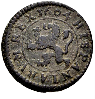 Felipe III (1598-1621). 4 maravedís. 1604. Segovia. MBC-/MBC. AyC. 259