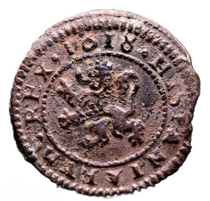 Felipe III (1598-1621). Moneda de IIII (4) maravedís. Segovia. 1618