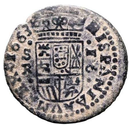 Felipe IV (1621-1665). 16 Maravedís 1663. Sevilla