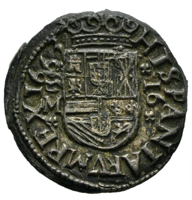 Felipe IV (1621-1665). 16 maravedís. 1663. Valladolid. Escasa. EBC-