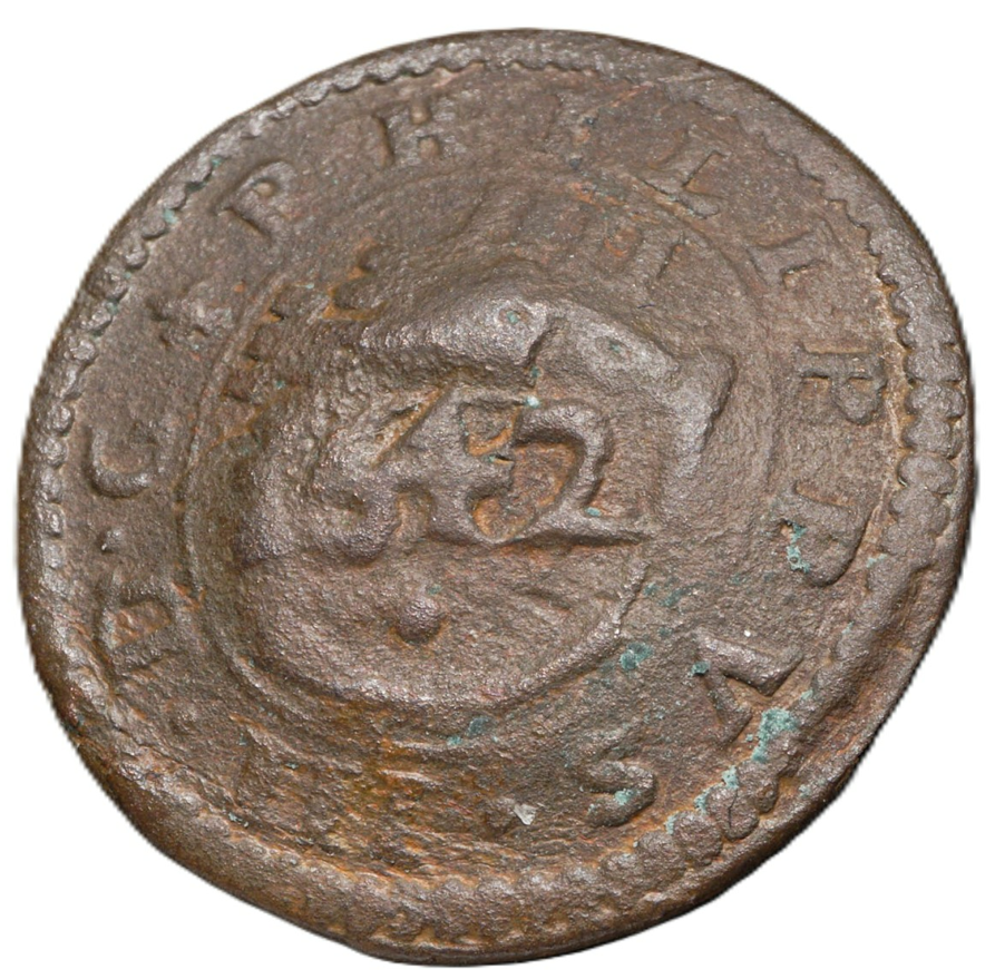 Felipe IV. Resello de Burgos de 6 Maravedís.1642