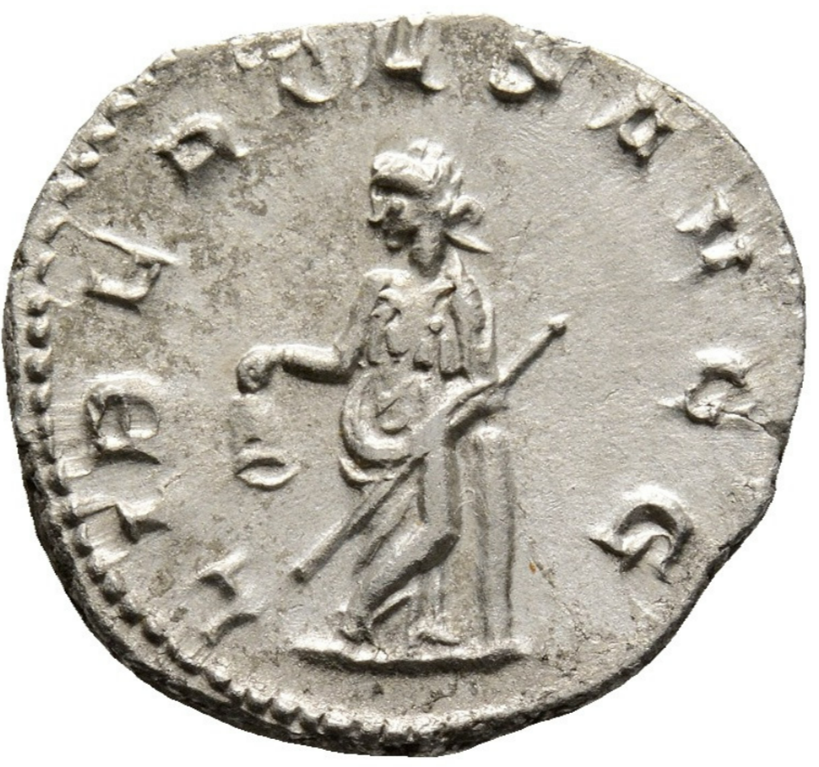 TREBONIANO GALO. 251–253 d.C. Antoniniano de plata. RIC-38.